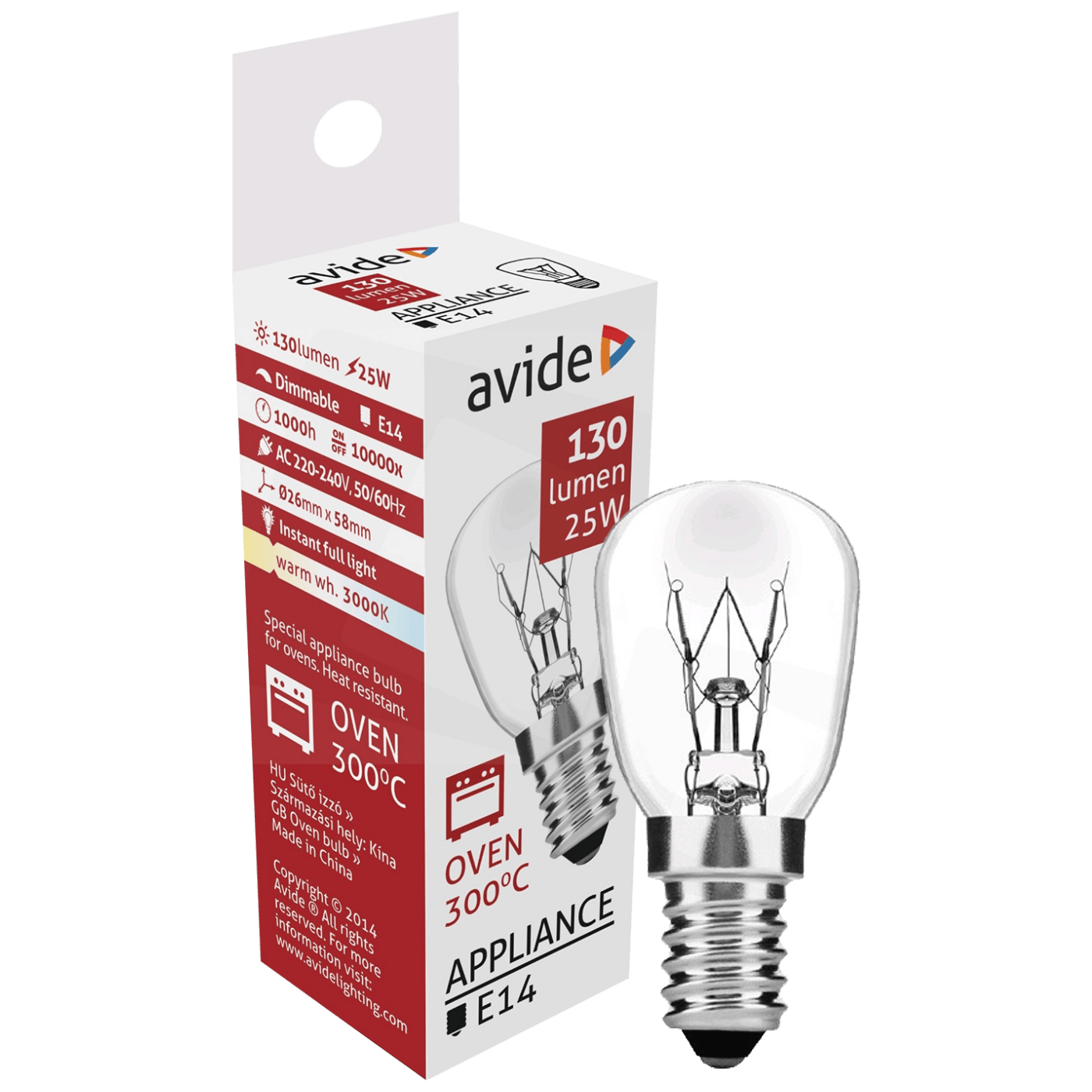 Halogena sijalica za rernu E14 25W 3000K IP20 AVIDE