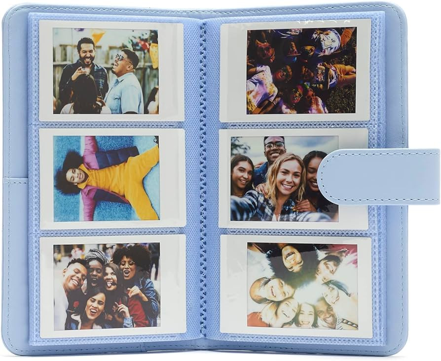 Kožni album za FUJIFILM INSTAX slike pastel blue