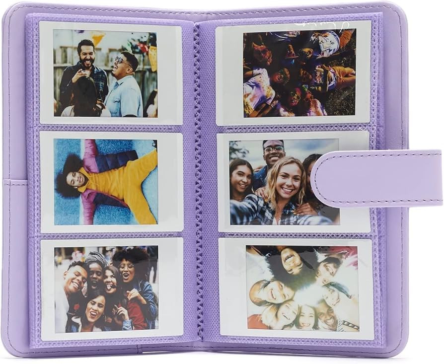 Kožni album za FUJIFILM INSTAX slike lilac purple