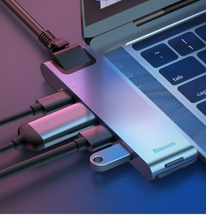 Multiport 7u1 BASEUS za MacBook USB-C HUB sa mnoštvo portova