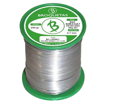 Tinol kalaj za lemljenje BROQUETAS 0.7mm 250gr