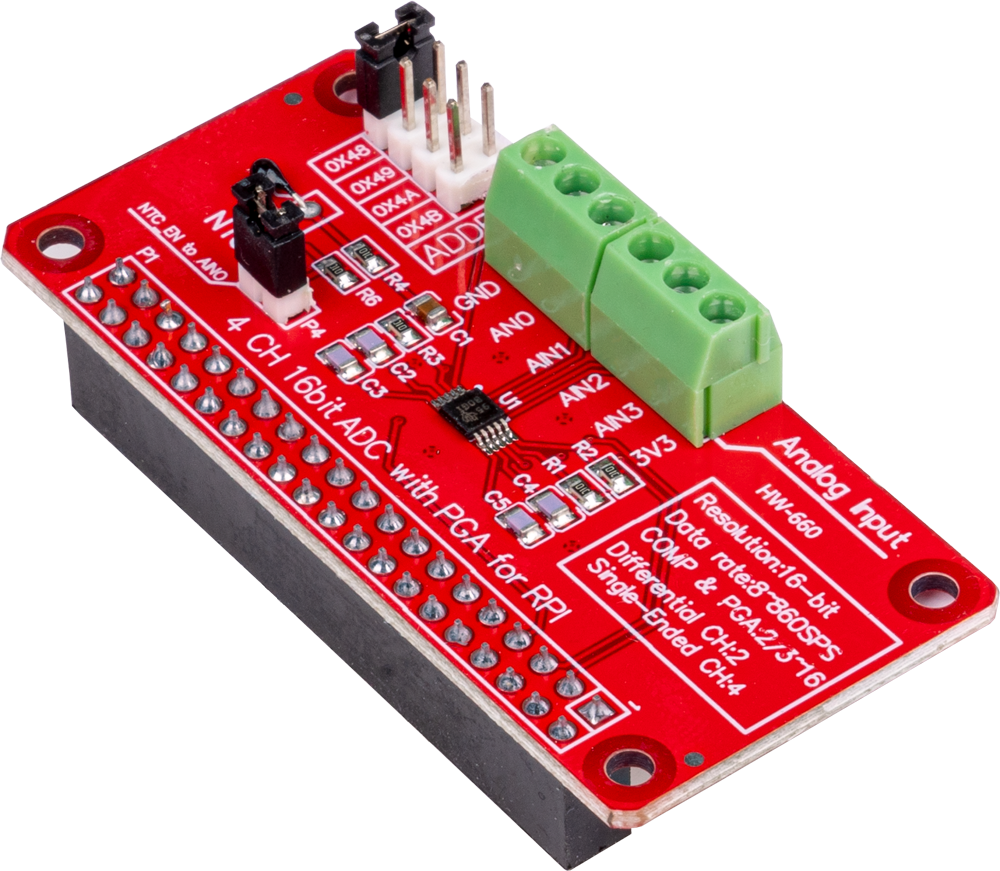 Arduino modul konverter analog na digital ADS1115 HW-660