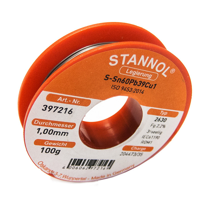 Tinol kalaj za lemljene STANNOL 1mm 100gr